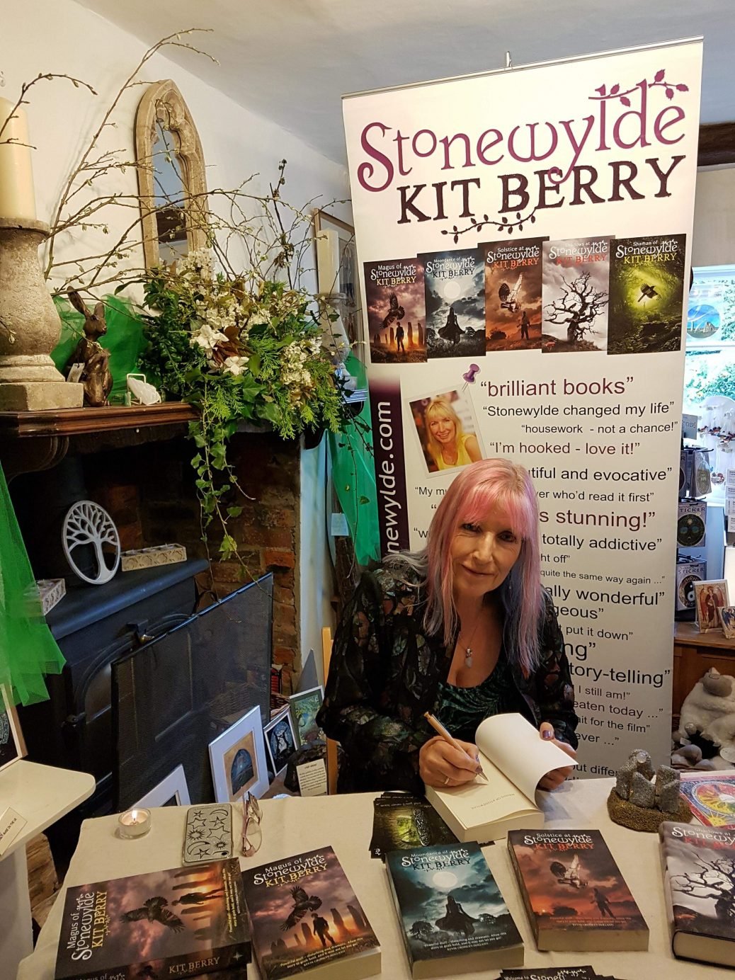 Kit Berry Signing Books at Henge Shop