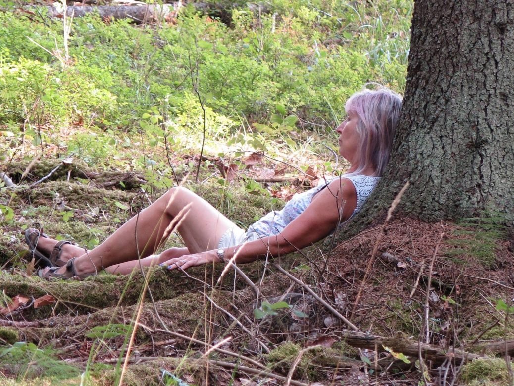 Kit Berry communing with nature